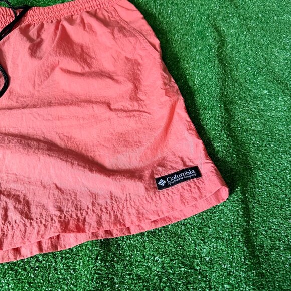 Columbia Elastic Waist Drawstring Lightweight Orange Cargo Pocket Shorts Size XL - Picture 4 of 13